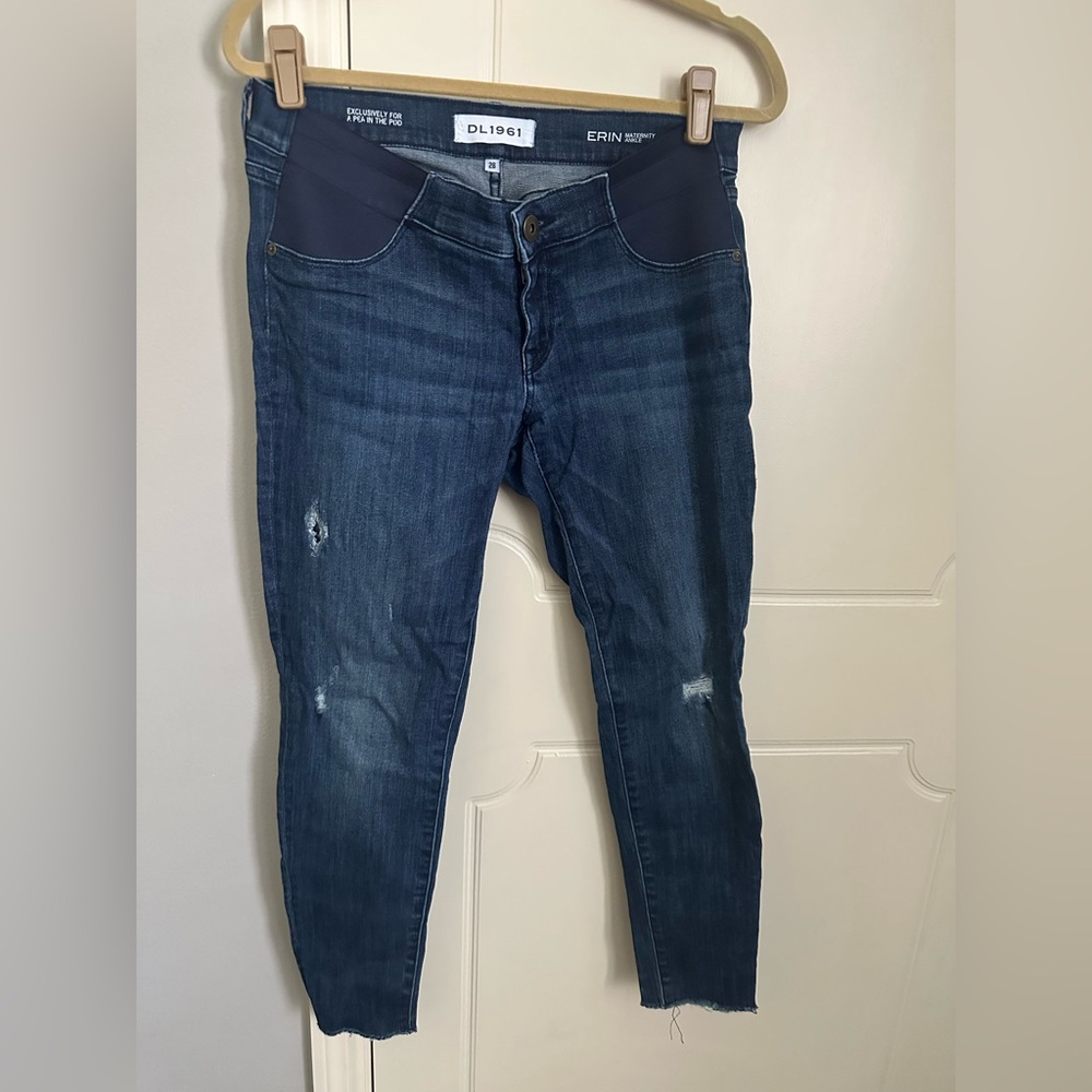 DL1961 Erin Maternity Ankle Skinny Jeans Exclusively for a Pea in the Pod 28 - Picture 2 of 13